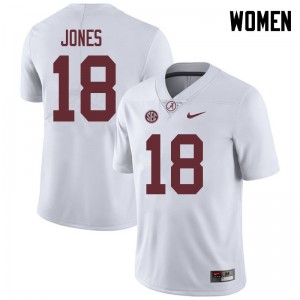 Women Austin Jones White Bama Football #18 Jersey 849191-362