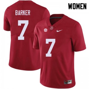 Women Braxton Barker Red Alabama Crimson Tide Football #7 Jersey 465167-999