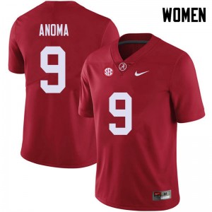 Women Eyabi Anoma Red Bama Football #9 Jersey 665497-497