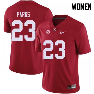 Women Jarez Parks Red Alabama Football #23 Jersey 515031-601