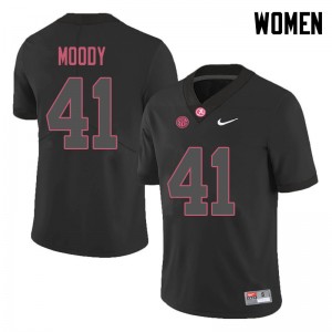 Women Jaylen Moody Black Alabama Crimson Tide Football #41 Jersey 144125-502