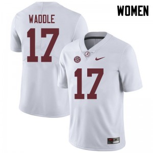 Women Jaylen Waddle White Alabama Football #17 Jersey 220095-764