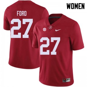 Women Jerome Ford Red Bama Football #27 Jersey 513595-915