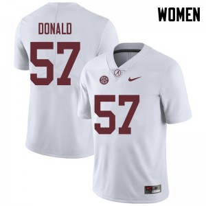 Women Joe Donald White Bama Football #57 Jersey 482903-341