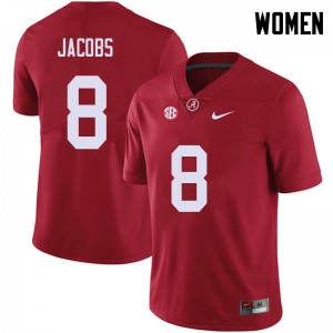 Women Josh Jacobs Red Alabama Football #8 Jersey 636559-739