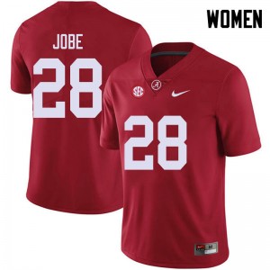 Women Josh Jobe Red University of Alabama Football #28 Jersey 616331-881