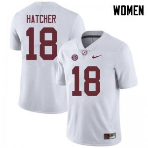 Women Layne Hatcher White Alabama Crimson Tide Football #18 Jersey 739699-755