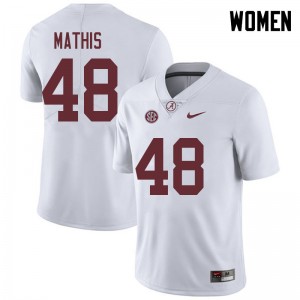 Women Phidarian Mathis White Alabama Crimson Tide Football #48 Jersey 793366-243