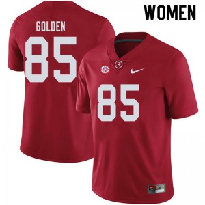 Women Chris Golden Crimson Bama Football #85 Jersey 817054-816