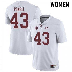 Women Daniel Powell White Alabama Crimson Tide Football #43 Jersey 825311-750