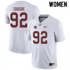 Women Justin Eboigbe White Alabama Football #92 Jersey 314759-584