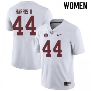 Women Kevin Harris II White Alabama Football #44 Jersey 613154-252