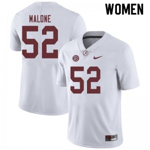 Women Preston Malone White Alabama Crimson Tide Football #52 Jersey 858171-782