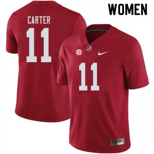 Women Scooby Carter Crimson Bama Football #11 Jersey 353393-794