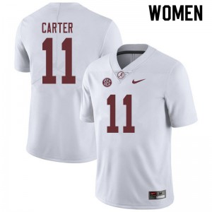 Women Scooby Carter White Alabama Crimson Tide Football #11 Jersey 658398-974
