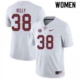 Women Sean Kelly White Alabama Football #38 Jersey 450834-854