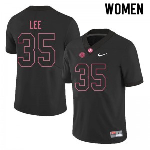 Women Shane Lee Blackout Alabama Football #35 Jersey 444290-422