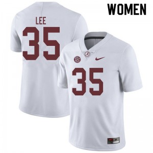 Women Shane Lee White Bama Football #35 Jersey 313534-738