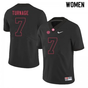 Women Brandon Turnage Black Alabama Crimson Tide Football #7 Jersey 874071-363