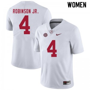 Women Brian Robinson Jr. White Alabama Crimson Tide Football #4 Jersey 309148-807