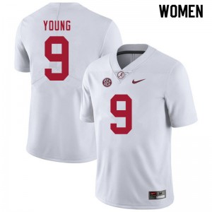 Women Bryce Young White Alabama Crimson Tide Football #9 Jersey 842253-621