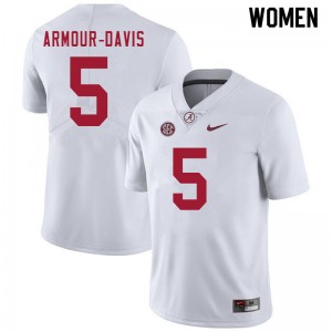Women Jalyn Armour-Davis White Alabama Crimson Tide Football #5 Jersey 639777-835