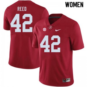 Women Sam Reed Crimson Alabama Football #42 Jersey 324857-343
