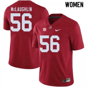 Women Seth McLaughlin Crimson Alabama Football #56 Jersey 930911-864