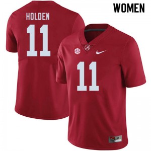 Women Traeshon Holden Crimson Alabama Football #11 Jersey 792919-533