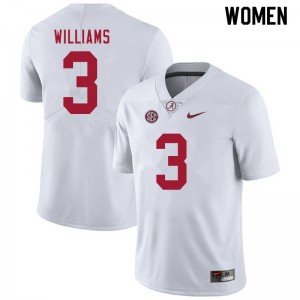 Women Xavier Williams White Alabama Football #3 Jersey 594754-828