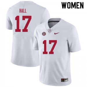 Women Agiye Hall White Alabama Football #17 Jersey 201918-167