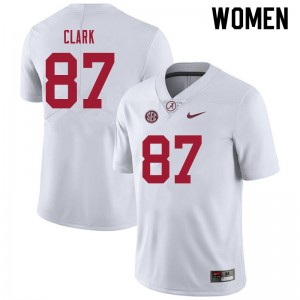 Women Caden Clark White Alabama Crimson Tide Football #87 Jersey 246867-889