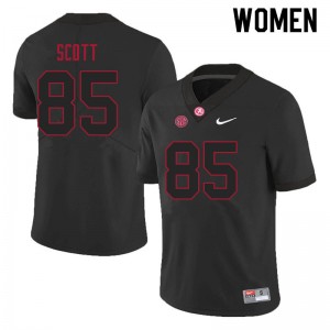 Women Charlie Scott Black Bama Football #85 Jersey 115314-552