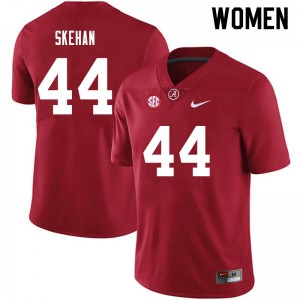 Women Charlie Skehan Crimson Bama Football #44 Jersey 124102-965
