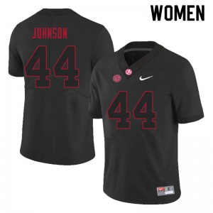 Women Christian Johnson Black Alabama Football #44 Jersey 235304-162