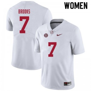Women Ja'Corey Brooks White Bama Football #7 Jersey 230449-903