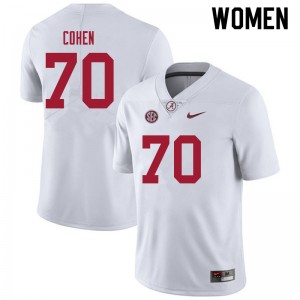 Women Javion Cohen White Alabama Crimson Tide Football #70 Jersey 773307-838