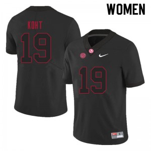 Women Keanu Koht Black Alabama Crimson Tide Football #19 Jersey 125525-961