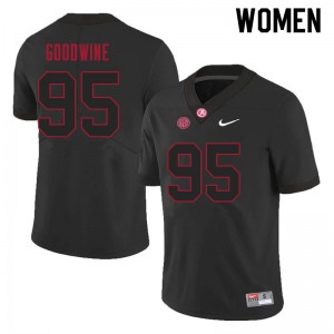Women Monkell Goodwine Black Alabama Crimson Tide Football #95 Jersey 702910-195