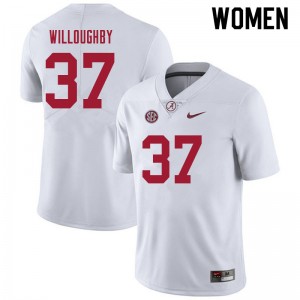 Women Sam Willoughby White Bama Football #37 Jersey 472450-671