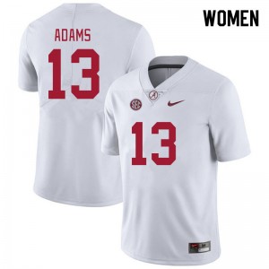 Women Cole Adams White Alabama Crimson Tide Football #13 Jersey 550595-744