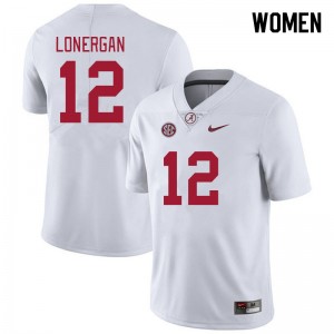 Women Dylan Lonergan White Alabama Crimson Tide Football #12 Jersey 839133-473
