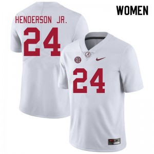 Women Emmanuel Henderson Jr. White Alabama Football #24 Jersey 726433-830