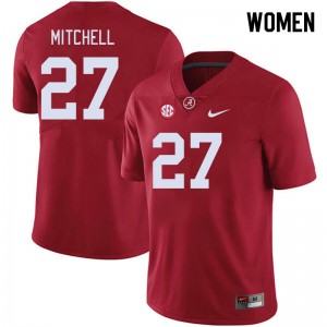 Women Tony Mitchell Crimson Bama Football #27 Jersey 527669-572