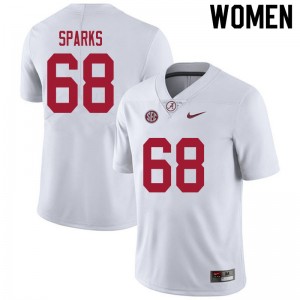 Women Alajujuan Sparks White Alabama Crimson Tide Football #68 Jersey 348067-191