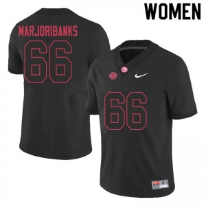 Women Alec Marjoribanks Black Alabama Football #66 Jersey 599912-539