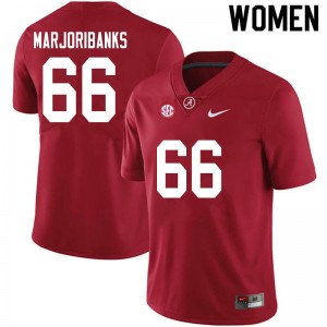 Women Alec Marjoribanks Crimson Alabama Crimson Tide Football #66 Jersey 601418-659