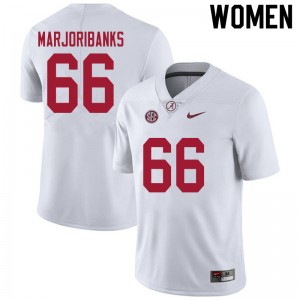 Women Alec Marjoribanks White Alabama Crimson Tide Football #66 Jersey 430748-790