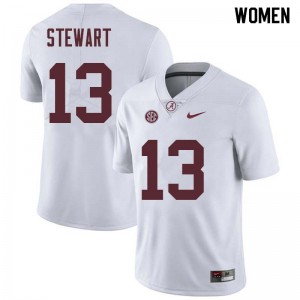 Women ArDarius Stewart White Alabama Football #13 Jersey 263094-811