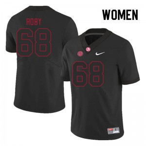 Women Billy Roby Black Alabama Crimson Tide Football #68 Jersey 563399-354